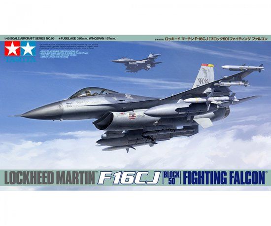 Tamiya 61098 F-16CJ Lockheed Martin Fighting Falcon - Block 50 Plastic Model Kit 1:48