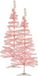 Artesania Cerd 2x stuks kleine lichtroze kerstbomen van 120 cm van kunststof met voet - Mini boompjes voor kinderkamer/kantoor