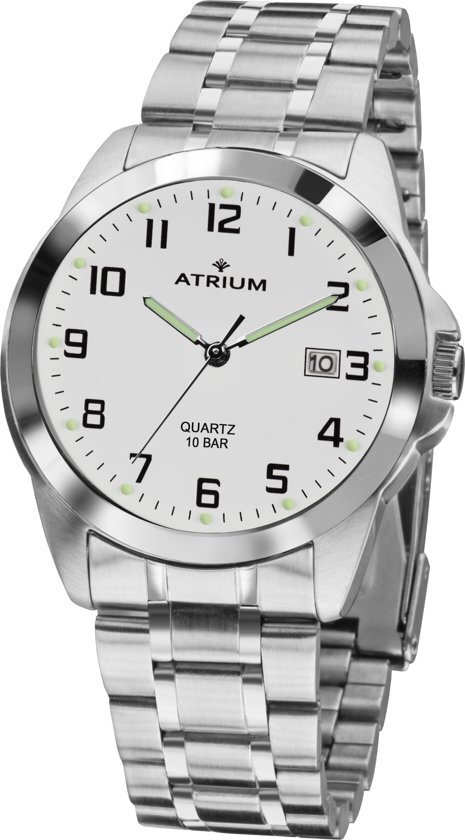 Atrium Horloge - Heren - Edelstaal - 10 bar - Datum - A16-30