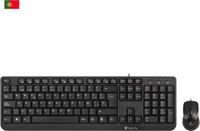 NGS Cocoa Kit, QWERTY, PT toetsenbord USB Portugees Zwart