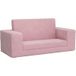Canapé-lit peluche doux Rose pour enfants 2 places
