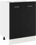 vidaXL Onderkast Zwart Eiken 60x46x81,5 cm Bewerkt Hout