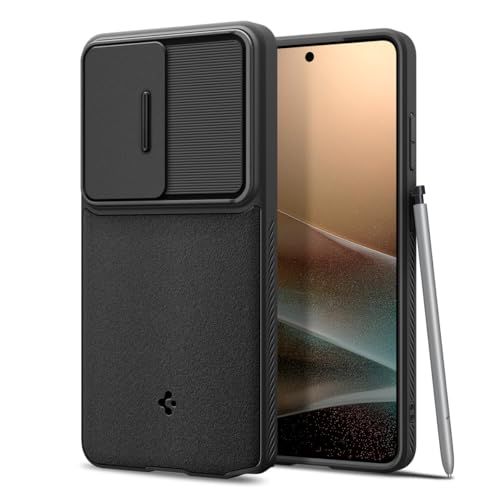 Spigen Optik Armor Case voor Samsung Galaxy S26 Ultra Hoesje [Camera Bescherming] met Kickstand, Militaire Bescherming, Compatibel met MagSafe – Zwart