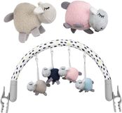 MoMi JOY Speelboog voor Baby's - Activiteitenboog met 4 Sensorische Speeltjes - Verstelbaar & Universeel Bevestigingssysteem