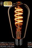Expo Trading ETH Led spiraal ST64 E27 8W dimtone 2700K-2200K Goud