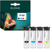 Evoke inkt compatibel met Epson T11D1 T11D2 T11D3 T11D4 4X Cmyk: Zwart+Cyaan+Magenta+Geel 270 ml Workforce Pro Wf-C5390Dw C5890Dwf