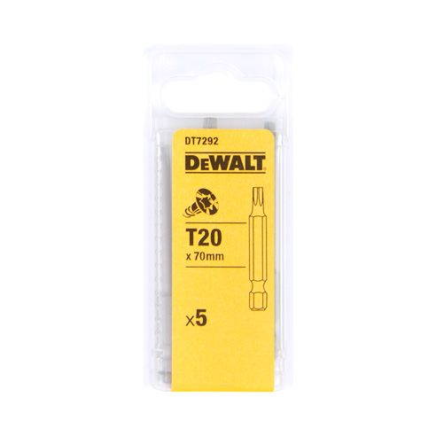 DEWALT Torsion bit T20 70mm - 5 stuks