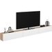 Idmarket - Meuble TV suspendu Elio 270 cm bois et blanc