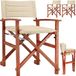 Casaria 2 Regisseursstoelen Gevoerd – FSC Eucalyptus – met Armleuningen – Creme