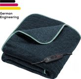 Beurer Elektrische Deken - Warmtedeken 1-Persoons 180x130 cm - Fleece - Antraciet/Lichtblauw