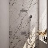 Brauer Chrome Edition Thermostatische Doucheset Inbouw - Hoofddouche 30 cm - Rechte Wandarm - Met Drukknoppen - Handdouche 3 Standen - Doucheslang - Geintegreerde Glijstang - Chroom