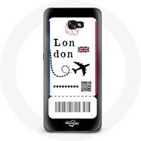 Maniacase Hoesje voor Samsung Galaxy A3 A3 2016 Vliegticket Londen