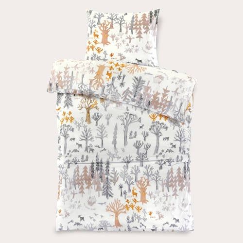 NOUS Kids katoenen dekbedovertrek kinderbed (120x150 cm) Multi Dierenprint