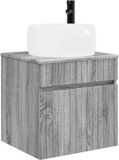 vidaXL Wandgemonteerde wastafelmeubel Grijs Sonoma 49 x 44,5 x 66 cm