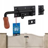 KOTARBAU Brede zwarte garageschuif 280 mm links - deur- en poortslot