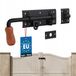 KOTARBAU Brede zwarte garageschuif 280 mm links - deur- en poortslot
