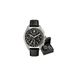 Bulova heren horloge lederen band Moon, zwart, Standaard, Modern