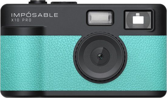IMPÓSABLE X10 PRO Aqua Mint 12MP Screenless Retro Camera incl 4GB Memory Card
