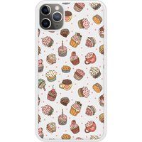 Apple Bedrukt siliconen hoesje compatibel met iPhone 11 Pro Max Cupcake vintage