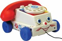 Fisher-Price Classics Kwebbeltelefoon - Telefoon met trektouw - Retro speelgoed – Peutertelefoon