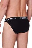 Entex Heren Tanga Slip - Elastisch Katoen - Zwart - Maat L