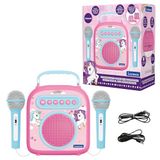 LEXIBOOK Mijn geheime draagbare karaoke met microfoon, Aux-in-aansluiting, TF/SD-ingang, karaoke-functie, roze, BTC050UNILXB