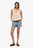 Superdry Mid Rise Denim Hotpants Dames Jeans Shorts W27