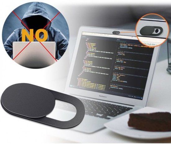 Webcam cover 3 stuks privacy protector - webcam schuifjes - zwart