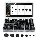 Vrupin 188 Stuks Gesloten Rubberen Doorvoertule Firewall Solid Gesloten Gat Plug Assortiment Kit Voor Draad Elektrische Apparaat Sanitair