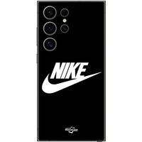 Nike Etui Samsung Galaxy S24 Ultra logo wit voorkant zwart Maniacase