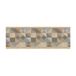 PENSIERI DELICATI Tapijtloper 52 x 250 cm, katoen/pvc, Made in Italy, wasbaar