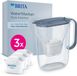 BRITA Waterfilterkan Style Essential Cool stone blue + 3 MAXTRA PRO Pure Performance (SIOC)