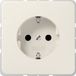 Jung CD1520NBF Wandcontactdoos met randaarde Inzetstuk 1-voudig Crème-wit 1 stuk(s)