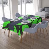 Bonamaison Tafelkleed, Anti-Mold, Sneldrogend, Waterdicht, 100% Polyester Tafellaken, Neon groene rook, 140 x 200 Cm