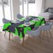 Bonamaison Tafelkleed, Anti-Mold, Sneldrogend, Waterdicht, 100% Polyester Tafellaken, Neon groene rook, 140 x 200 Cm