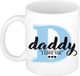 Bellatio Decorations Vaderdag cadeau koffiemok - Daddy I Love You - blauw - 300 ml
