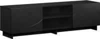 vidaXL Tv-meubel 140 x 34,5 x 40 cm Zwart Bewerkt hout