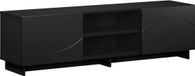 vidaXL Tv-meubel 140 x 34,5 x 40 cm Zwart Bewerkt hout