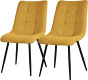 ML design Eetkamerstoelen set van 2 mosterdgeel