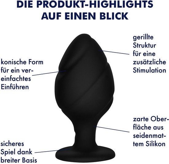 EIS Triple A Import GmbH Sensuele siliconen anaalplug, verschillende maten