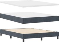 vidaXL Boxspringbed met hoofdeinde Donkergrijs 190 x 140 cm Fluweel