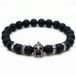 Memphis Kralen Onyx Spartan Helmet Grey Heren Armband