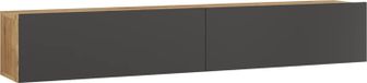 Meuble TV Lapinlahti, 180x31,5x29,5 cm, couleurs bois et anthracite