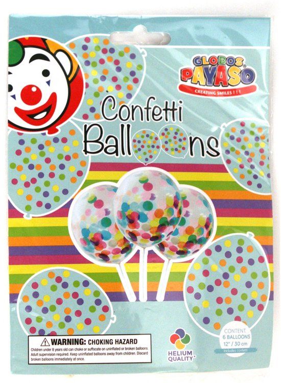 Top1Toys Adic - Ballonnen - Met confetti - 6st.