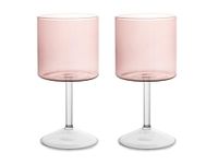 H&H Set van 2 Daylight Wijnglazen Roze 23 cl