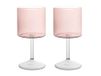 H&H Set van 2 Daylight Wijnglazen Roze 23 cl