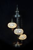 Halay Turkse Lamp - Vloerlamp Mozaïek - 3 Bollen - Handgemaakt Wit met Gekleurd Glas