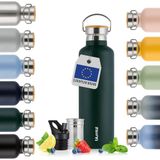Blumtal Thermosfles 1000 ml - Dubbelwandige Thermosfles - Drinkfles - BPA Vrij - Theefles - Thermos - Donkergroen