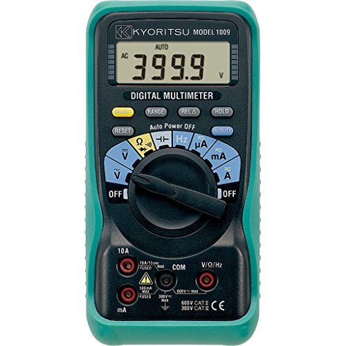 VEMER Kyoritsu KEW 1009 Digitale multimeter, spanningsmeter, AC/DC, weerstand, continuïteit, diodentest, capaciteit, frequentie, grijs