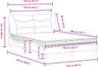 vidaXL Lit avec matelas "Hvar" tissu noir 120x200 cm